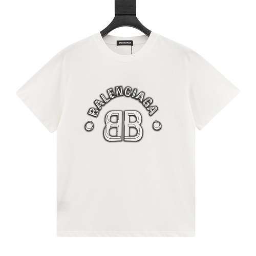 T-shirt a maniche corte con stampa della lettera BLCG Doppia B