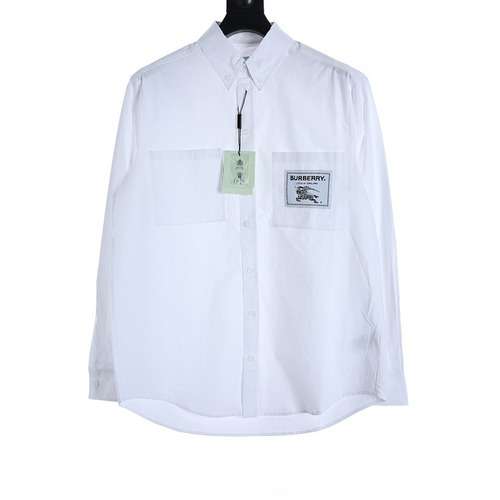 Camicia a maniche lunghe con patch cavallo da guerra BBR 23SS