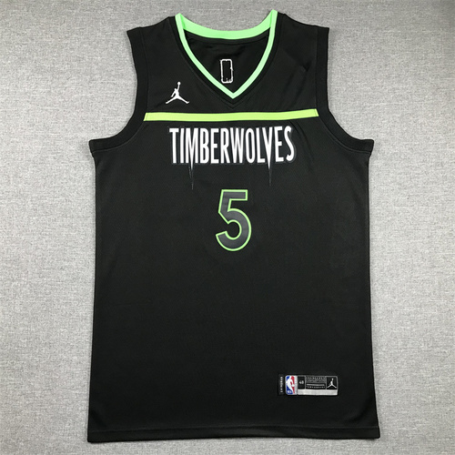 Timberwolves No. 5 Anthony Edwards Announcement Black