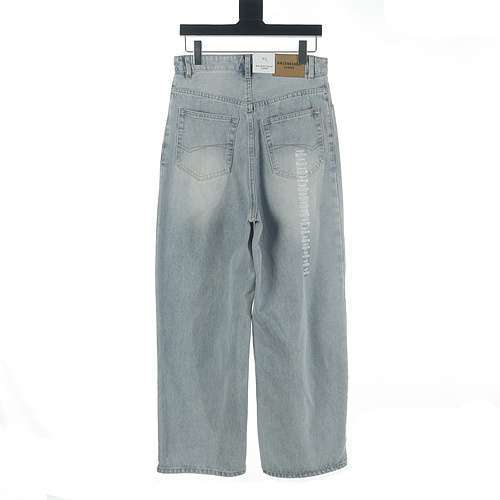 Pantaloni in denim con logo lettera Balenciaga BLCG 24SS