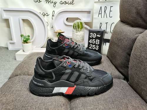 253D livello aziendale Adidas Nite Jogger 2019 Boost codice a barre tono terra Wang Jiaer modello di