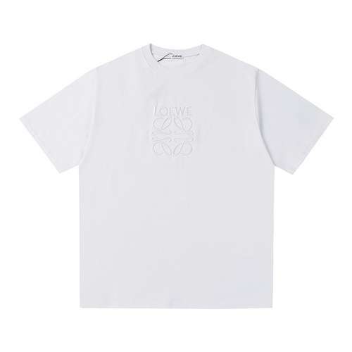 T-shirt a maniche corte con logo ricamato LE Loewe estate 2024ss nuova lettera