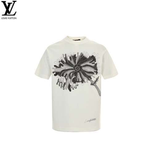 LVLouis Vuitton maniche corte girasole bianco e nero