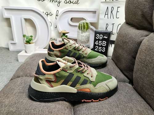 253D livello aziendale Adidas Nite Jogger 2019 Boost codice a barre tono terra Wang Jiaer modello di