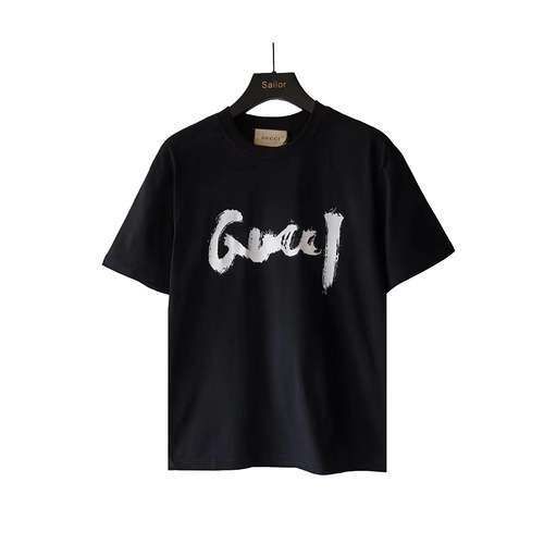 Tshirt girocollo con stampa graffiti BLCG X GC Gucci