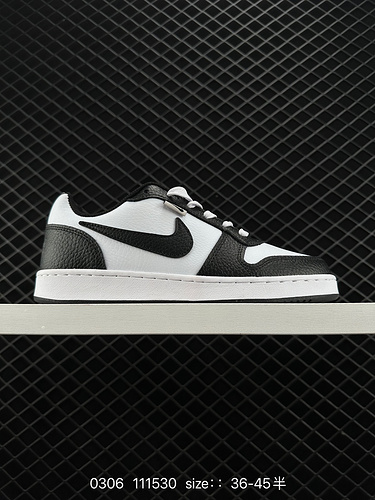 Nike Ebernon Low PRM black and white gray panda men's retro low-cut casual sneakers AQ774-2 Code: 3 