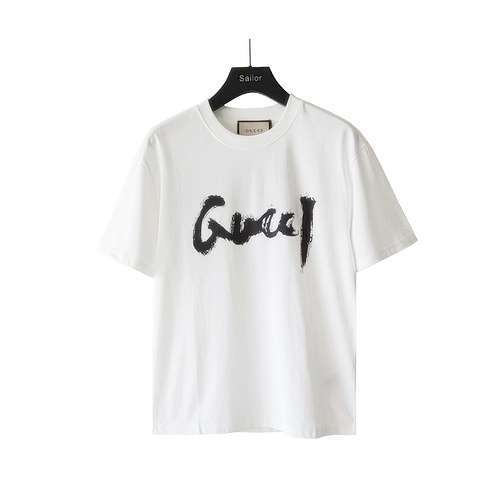 Tshirt girocollo con stampa graffiti BLCG X GC Gucci