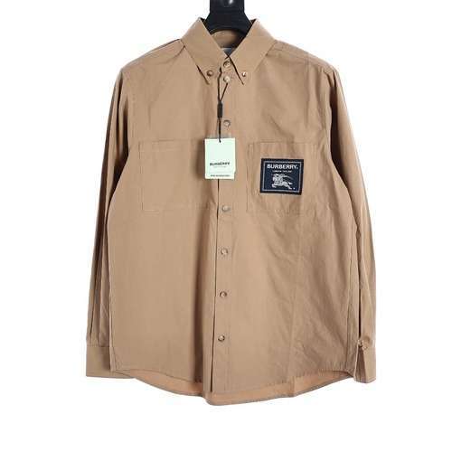 Camicia a maniche lunghe con patch cavallo da guerra BBR 23SS