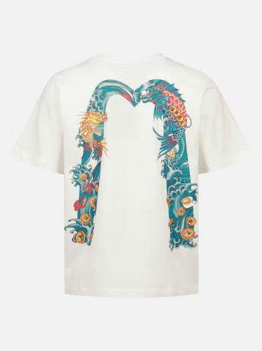 EViSU God of Fortune Waves e Dragon Head Divine Fish Large M Stampa maniche corte