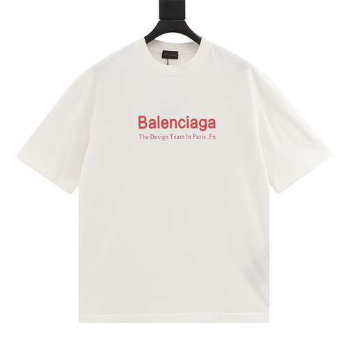 T-shirt a maniche corte con stampa di lettere di giornali di moda BLCG