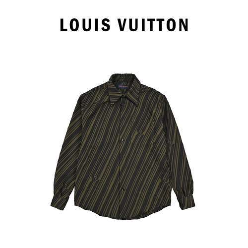 LV Louis Vuitton 24ss nuova camicia a maniche lunghe stile giacca con risvolto lavorato a maglia