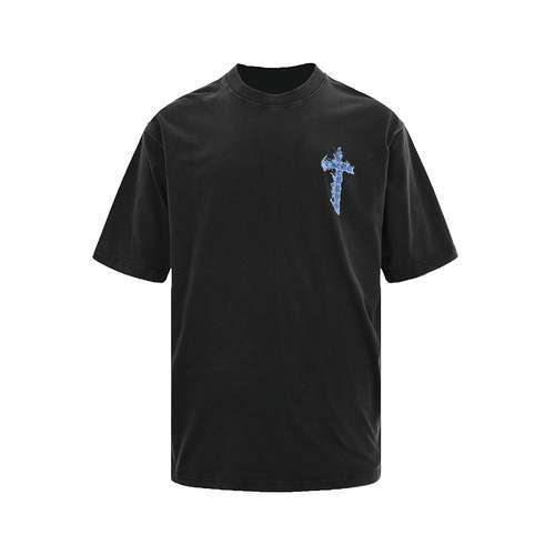 Manica corta con stampa incrociata Flame Cross di CHCro Heart 24ss