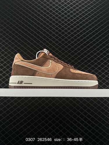 23 Autumn and winter new products Corporate-level Nike Air Force Low ’7 Brown and yellow suede Air F