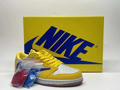 AJ1 white and yellow undercut 8.036~47.5 with half size