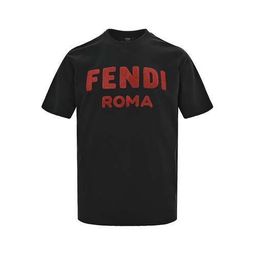 FDFendi 24ss asciugamano lettera ricamata maniche corte