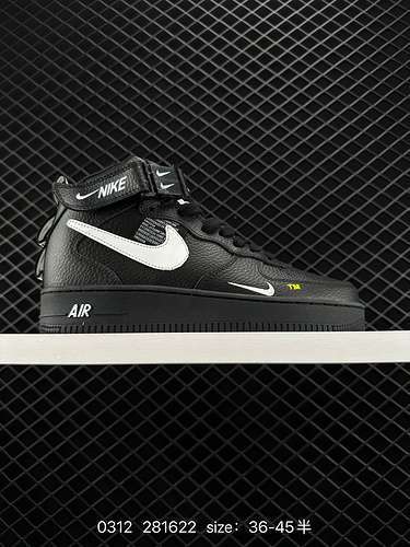 Nike Air Force Low Air Force 1 AF high-top versatile casual sports sneakers. Soft, elastic cushionin