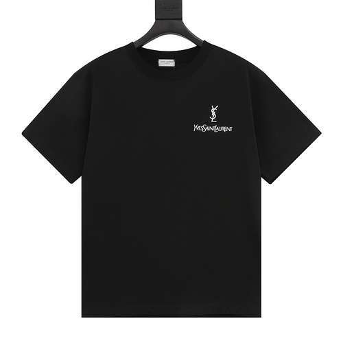 T-shirt a maniche corte con logo classico stampato Saint Laurent YSL 24ss