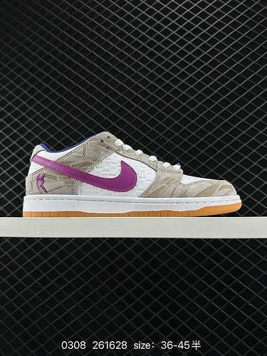 4 Rayssa Leal x Nike SB Dunk Low Nike SB Low Cobranded Blue and Purple Mandarin Duck Il corpo della 