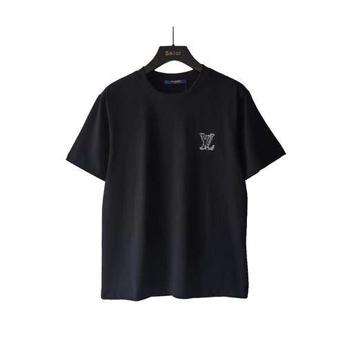 Tshirt a maniche corte con LOGO ricamato davanti e dietro di LVLouis Vuitton