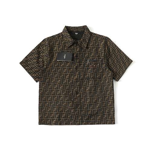 FendiFD little monster ss24 estate nuova camicia jacquard FF a maniche corte