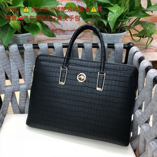 Briefcase Shi@fen men's bag Shi@fen handbag Made of imported top original leather High-end replica v