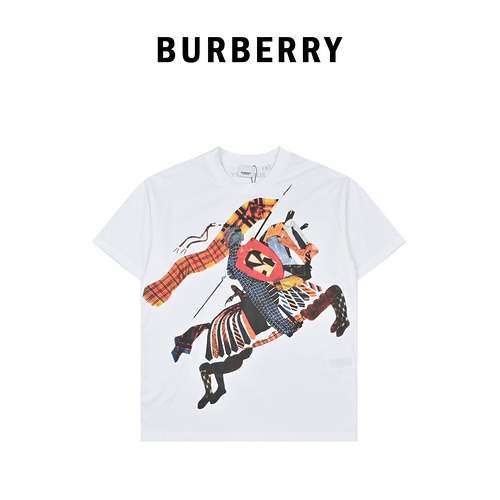 Maniche corte stampate a colori BBR Burberry 23ss War Horse