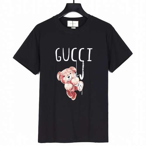 GC Gucci 24ss nuova macchina per artigli bambola orso modello cartone animato stampato maniche corte