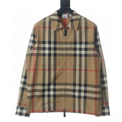 Giacca camicia Burberry BBR 23SS con risvolto scozzese grande