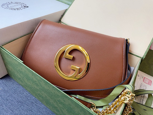 Chain bag GG women's bag GG crossbody bag Made of imported original single cowhide High-end quality 