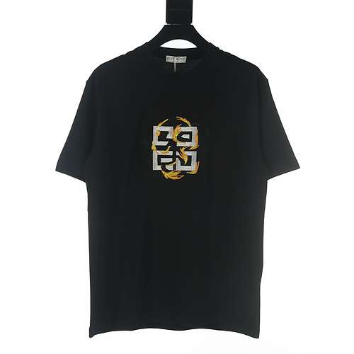 T-shirt a maniche corte ricamata con spazzolino tridimensionale del drago volante Givenchy FC 4G