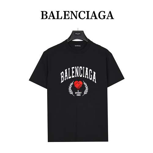 Tshirt a maniche corte ricamata con logo patch BLCGBalenciaga Peace Plan