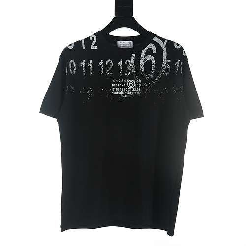 Tshirt Margiela MM6 a maniche corte con stampa alfanumerica