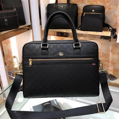 GG briefcase for men, made of imported top original leather, high-end replica version, delivery gift