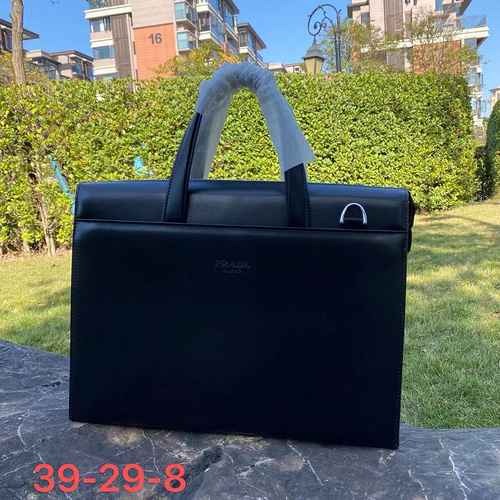 Briefcase for men of the P family, made of imported top-quality original leather, high-end replica v