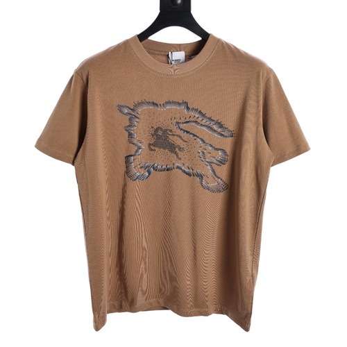 T-shirt a maniche corte con stampa cavallo da guerra cavo BBR 2024ss