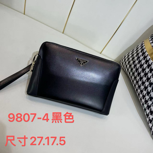Men's clutch bag Pu@da men's bag Pu@da handbag Made of imported original cowhide, high-end quality, 