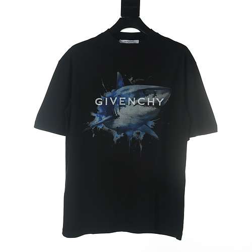 Tshirt a maniche corte con stampa di lettere di squalo di Givenchy GFC