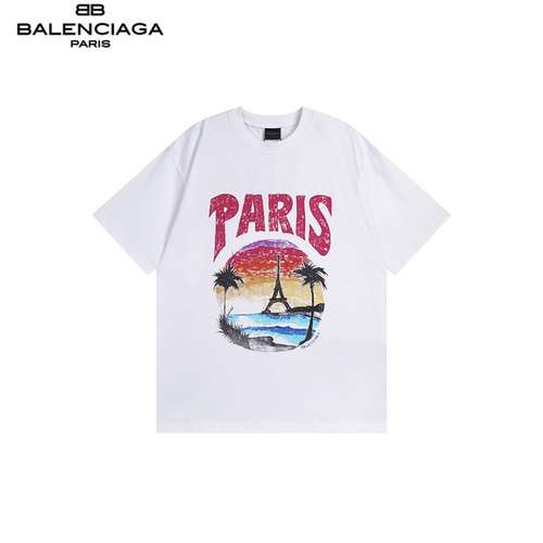 BLCGBalenciaga Hawaii Sunset Coconut Tower maniche corte lavate e invecchiate