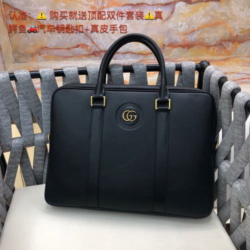 Briefcase GG men's bag GG handbag Made of imported top original leather High-end replica version Del