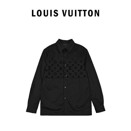 La nuova giacca-camicia da lavoro con cuciture jacquard floccate di LV Louis Vuitton