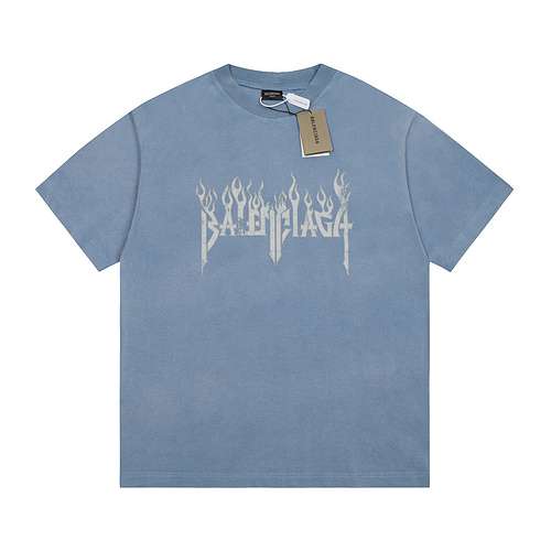 T-shirt BLCG Balenciaga con effetto fiamma