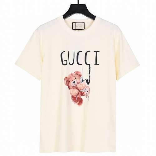 GC Gucci 24ss nuova macchina per artigli bambola orso modello cartone animato stampato maniche corte