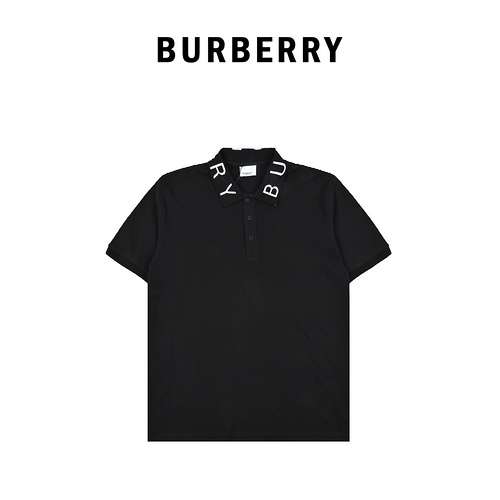 POLO a maniche corte con colletto micro etichetta BBR Burberry 23SS