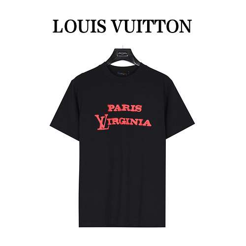 T-shirt a maniche corte con stampa di lettere con logo sparpagliato di LVLouis Vuitton 24ss