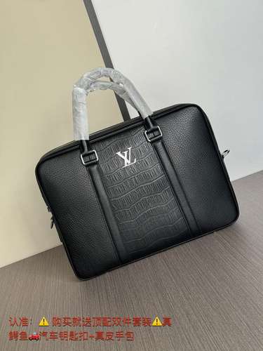 Briefcase LL men's bag LL crossbody bag Made of imported top original leather High-end replica versi