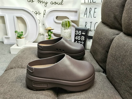 422Dadidas Adifom Stan Mule clover thick-soled casual slippers, heightening shoes, summer comfortabl