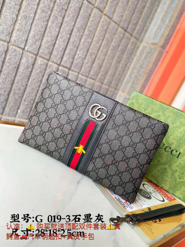 GG men's clutch bag, made of imported original cowhide, high-end quality, delivery gift bag invoice,