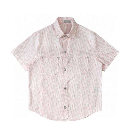 Camicia a maniche corte in jacquard denim allover CDDior 24ss