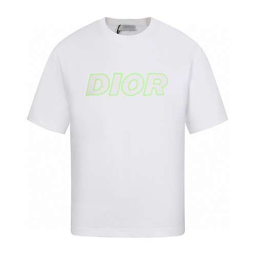 CD Dior 2024ss ultimo modello etichetta in pelle logo schiuma e maglietta a maniche corte girocollo 