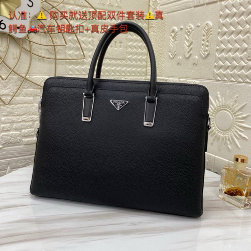 Briefcase Pu@Da men's bag Pu@Da handbag Made of imported top quality original leather High-end repli